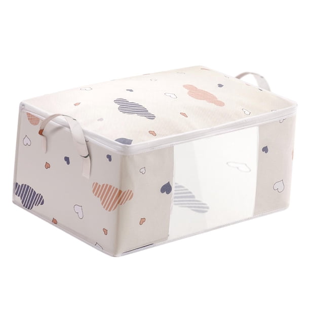 Bolsa De Almacenamiento De Ropa Organizador Mantas Ropa De Cama Contenedores De Equipaje Caja Contenedor Beige M
