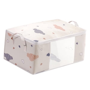 Bothyi - Bolsa De Almacenamiento De Ropa Organizador Mantas Ropa De Cama Contenedores De Equipaje Caja Contenedor Beige M