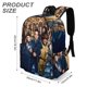 thumbnail image 3 of Noche en el Museo-theme Backpack, Campus style schoolbag Bookbag with Adjustable Shoulder Straps And Large Zip Compartment, Unisex Travel Bags.42x30x15cm, 3 of 6