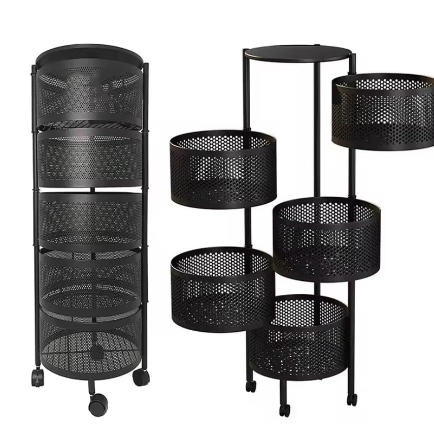 Angeles Del Hogar - Organizador Multiusos De 4 Canastos Color Negro