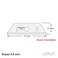 Olfa - Repuesto Hoja Para Cuchillo De Seguridad Sk-12. 17.5 Mm. 10 U.