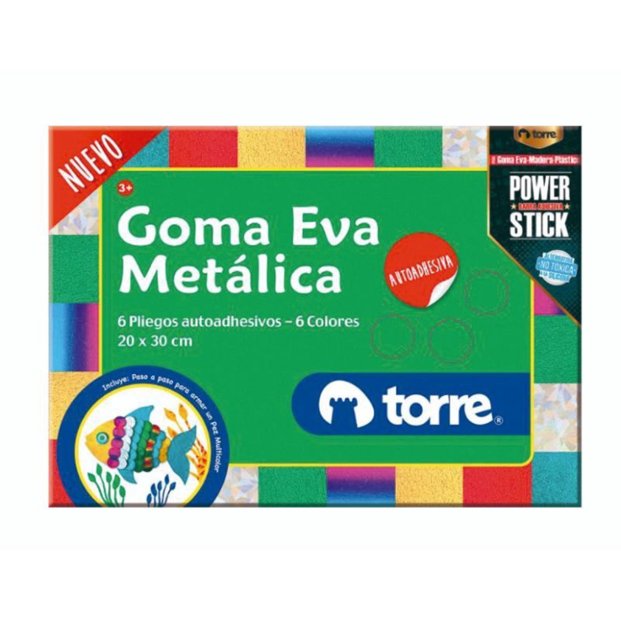 Bolsón Goma Eva Metálica C/sticker Torre
