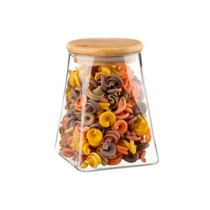 Oem - Frasco Conservero De Vidrio Contenedor Con Tapa Bamboo