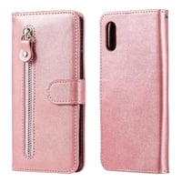Gangxun - Funda Con Cremallera Para Xiaomi Redmi 9A, Carcasa Cartera De Cuero Pu Con Soporte Y Tarjetero
