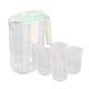 thumbnail image 5 of Jarra Hermética Transparente Para Bebidas Con 4 Tazas, Jarra De Té Helado Para Té, Café, Verde, 5 of 5