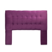 Dgb - Respaldo Cama 2 Plazas Felpa Morado Sevilla Cp