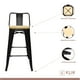thumbnail image 3 of Taburete Tolix Negro Alto con Respaldo para bar o terraza - Asiento de madera Clara, 3 of 4