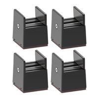 Magideal - 4 Piezas Elevadores De Cama Elevadores De Muebles Elevadores De Cama Elevadores De Silla Antideslizantes A Prueba De Golpes Con Abrazadera De Tornillo Altura 50Mm