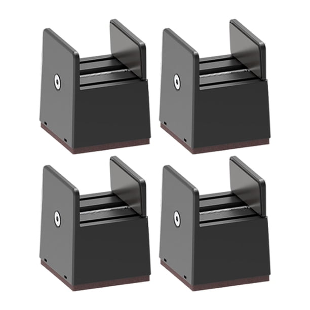 4 piezas Elevadores de cama Elevadores de muebles Elevadores de cama Elevadores de silla antideslizantes a prueba de golpes con abrazadera de tornillo Altura 50mm