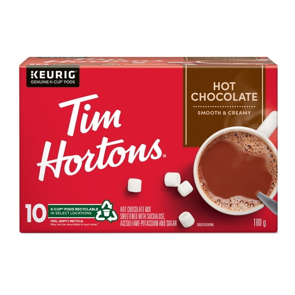 Cápsulas Keurig K-Cup originales de Tim Hortons con chocolate caliente, 10 unidades