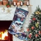 thumbnail image 1 of Anfibia Tema: Calcetines de Navidad, fino lino blanco para colgar en escaleras y chimenea, decoración navideña para el hogar, regalo de Navidad.54cm×38cm, 1 of 5
