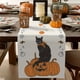 thumbnail image 4 of 1pc, Halloween Black Cat Table Runner (13x72 In), Jack-O-Lantern Fall Orange Pumpkin Burlap Autumn Seasonal Table Runners Kitchen Dining Table Center Decor For Home Party Fireplace In/Outdoor, 4 of 4