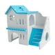 thumbnail image 1 of Casa De Hámster Con Tablero De Escalera, Juguete De Exploración, Patio De Recreo, Escondite De Madera, Azul, 1 of 5