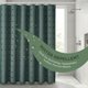 thumbnail image 4 of REGALWOVEN Conjunto de Cortinas de Ducha con Textura Geométrica 3D y Borlas para Decoración de Baño Verde 72"W x 72"L, 4 of 7