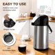 thumbnail image 3 of Dispensador de bebidas calientes de acero inoxidable Gezoss Coffee Carafe, 1,9 L, 3 of 8