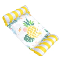 Magideal - Hamaca Inflable Para Piscina, Cama Con Colchones De Aire, Juguete Acuático, Piscina, Hamaca Flotante, Sillón Para Deportes Acuáticos, Interior Y Exter Amarillo