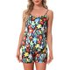 thumbnail image 1 of INSPIRE CHIC Conjunto de Lounge de Satén para Mujer Camiseta sin Mangas Ropa de Dormir Pijamas XL Negro con Flores Coloridas, 1 of 6