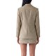 thumbnail image 3 of INSPIRE CHIC Conjunto de Falda de 2 Piezas para Mujer Blazer de Cuadros con Botonadura Simple de Manga Larga Falda Mini Pequeña Marrón, 3 of 5
