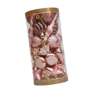 Bothyi - 31 Piezas De Adornos Colgantes Para Árbol De Navidad, Para Pared Interior, Chimenea, Colgantes De Navidad, Oro Rosa