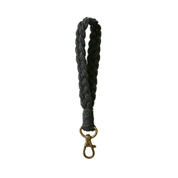 Soft Macrame Keychain Boho Handmade Wristlet Bracelet Keyring Vintage Wrist Lanyard Weave Exquisite Holder For Women 1pc