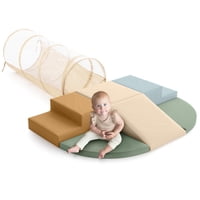 Juego De Juguetes De Escalada Zicoto Para Niños Pequeños De 1 A 3 Años, Incluye Túnel Y Bloques