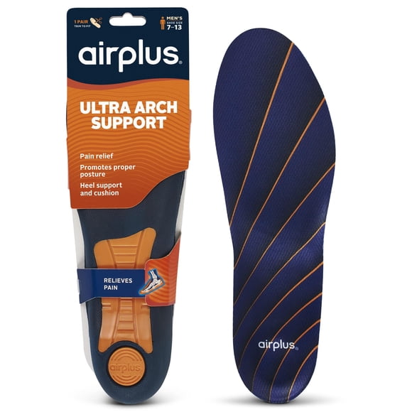 Plantillas Airplus Ultra Arch para hombre, acolchadas de gel para talón de 7 a 13 años