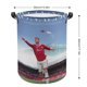 thumbnail image 2 of Cristiano Ronaldo Cesta de lavandería de gran capacidad redonda con asa, bolsa para ropa sucia plegable, almacenamiento para dormitorio, baño y lavadero 44x35 cm, 2 of 6