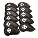 thumbnail image 4 of Golf Iron Headcover Club Head Cover Protección Pegatina Cierre Negro + Blanco, 4 of 5