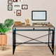 thumbnail image 3 of Mesa Escritorio Plegable de Metal y Madera Castaño 100x50x75 cm, 3 of 5