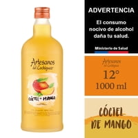 Cóctel Pisco Sour Mango 12° Botella 1 L Artesanos Del Cochiguaz