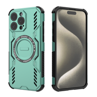 Funda Foxdock Para Iphone 15 Pro Max , Magnética, Resistente A Golpes, Con Soporte, Unisex, Carga Inalámbrica