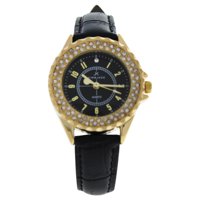 Kim & Jade - Reloj L-Gblbl Con Correa De Cuero Dorado/Negro De Para - Reloj