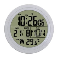 Magideal - Reloj Despertador Digital Con Función De Repetición, Portátil, De 12/24 Horas, Para Mesita De Noche, Para Colgar En La Pared, Para Dormitorio Y Oficin Blanco