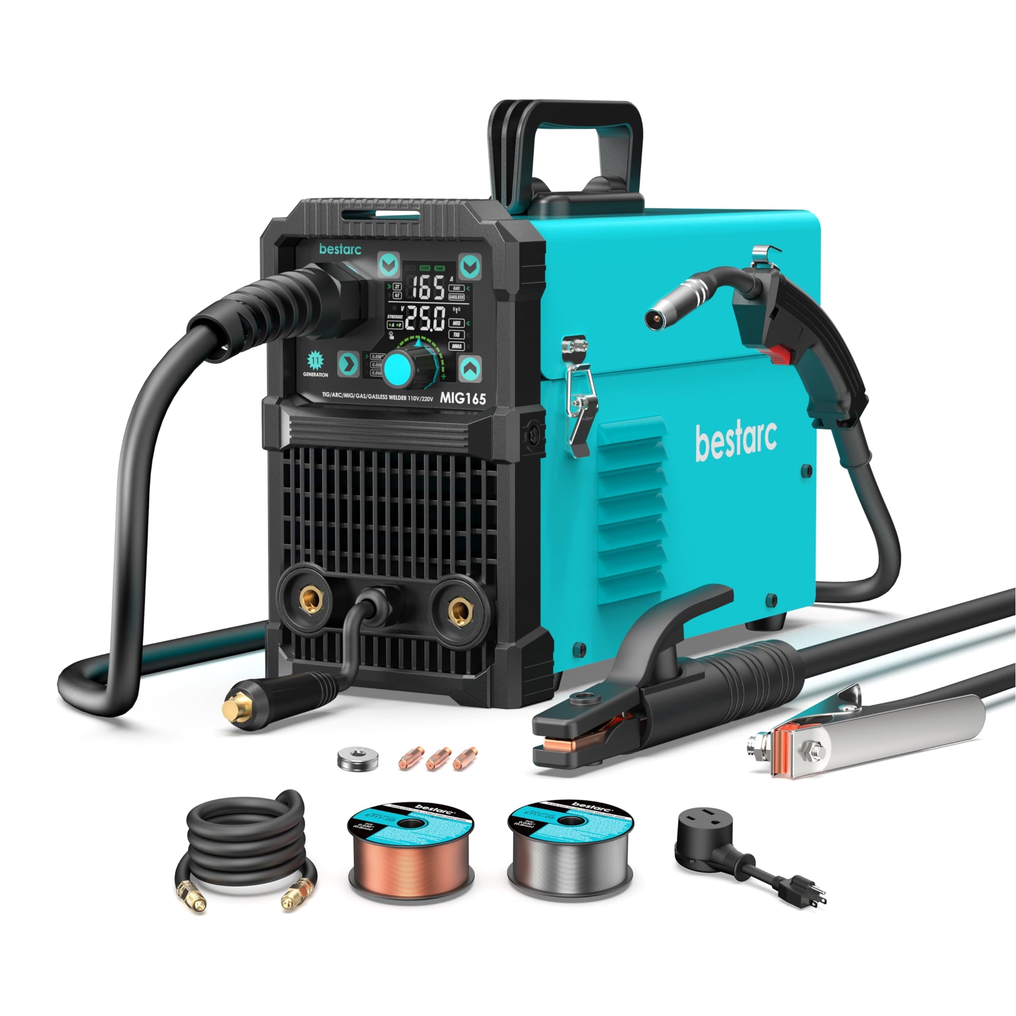 Soldadora Bestarc Mig165 Gas Sin Gas Synergy 165a 110v/220v