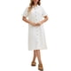 thumbnail image 2 of INSPIRE CHIC Vestido Camisero de Mezclilla para Mujer Regreso a Clases Manga Corta Abotonado Casual Midi Vestido Blanco 2XL, 2 of 6