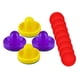 thumbnail image 1 of 4 Empujadores De Air Hockey Y 8 Discos De 2,5 Pulgadas Para Mesas De Juegos Familiares Fiesta Amarillo Y Violeta, 1 of 4