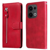 Gangxun - Funda Con Cremallera Para Oppo Reno 14F 5G, Carcasa Cartera De Cuero Pu Con Soporte Y Tarjetero