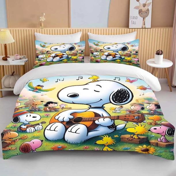 Full Size Duvet Cover Gift Cartoon Comforter Cover Snoopy Anime Bedding Set 3D Printed Bedding Set Bedroom Decorations Bed Sheets