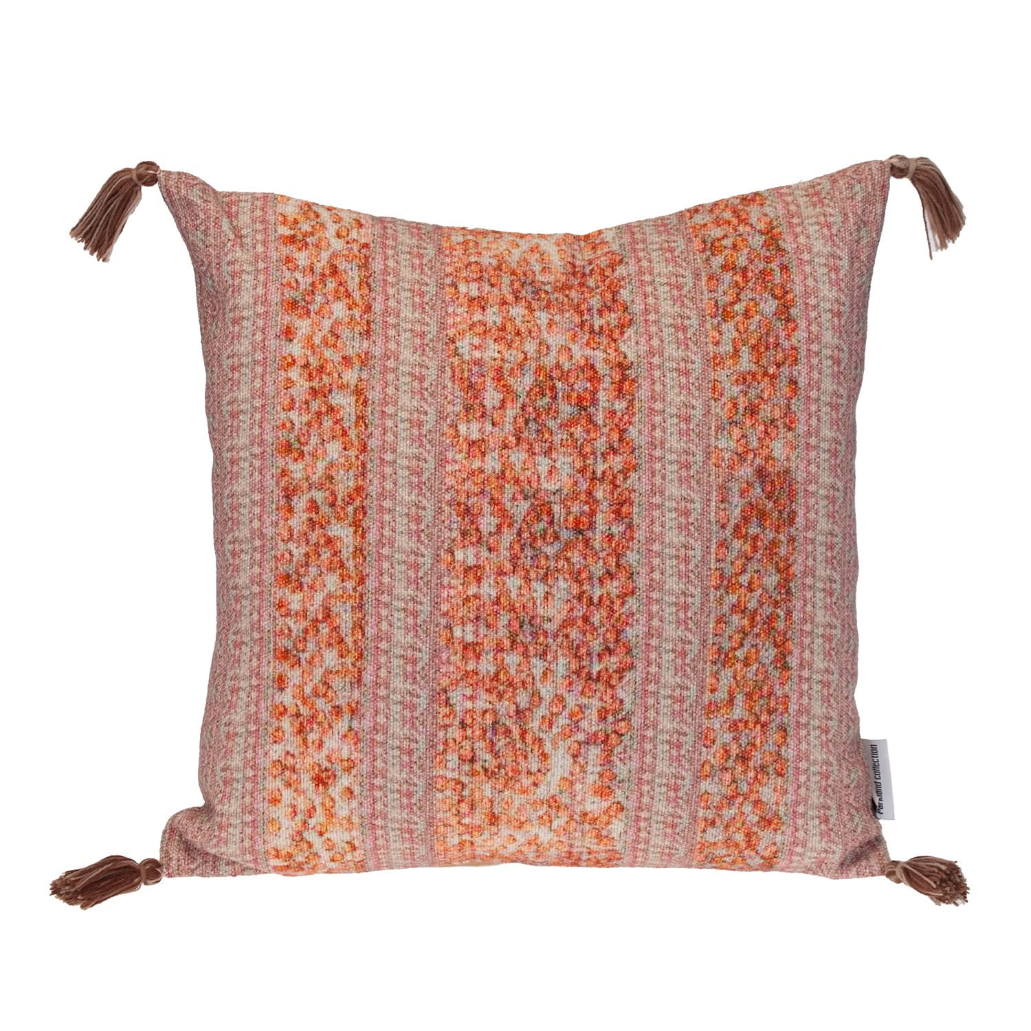 Almohada Parkland Collection Transitional Stripes, 45 X 45 Cm, Color Rosa