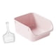 thumbnail image 3 of Bandeja De Arena Para Gatos Abierta Antisalpicaduras Bandeja De Arena Antiadherente Portátil Rosa, 3 of 5