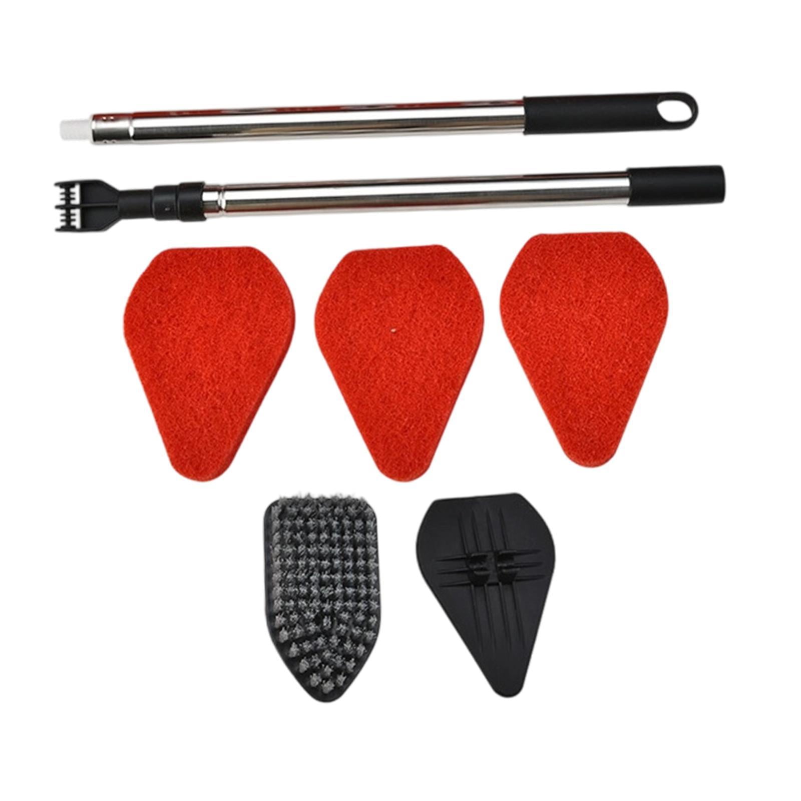 Bothyi - Cepillo De Limpieza Para Ducha, Puerta, Mango Largo, Estropajos, Fregador De Azulejos De Bañera