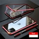 thumbnail image 1 of Magnetic Case For IPhone 14 13 12 11 Pro Max Xs Max Xr 7 8 Plus Mini, Magnetic Adsorption Double-Sided Screen Protector Clear Back Metal Bumper Phone Cases Cover, 1 of 3