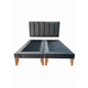 thumbnail image 1 of Cama King Lineal Gris Oscuro Felpa, 1 of 3