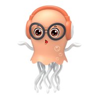 Fliperex - Juguete Pulpo Bailarin Interactivo Musical Con Luces Naranja