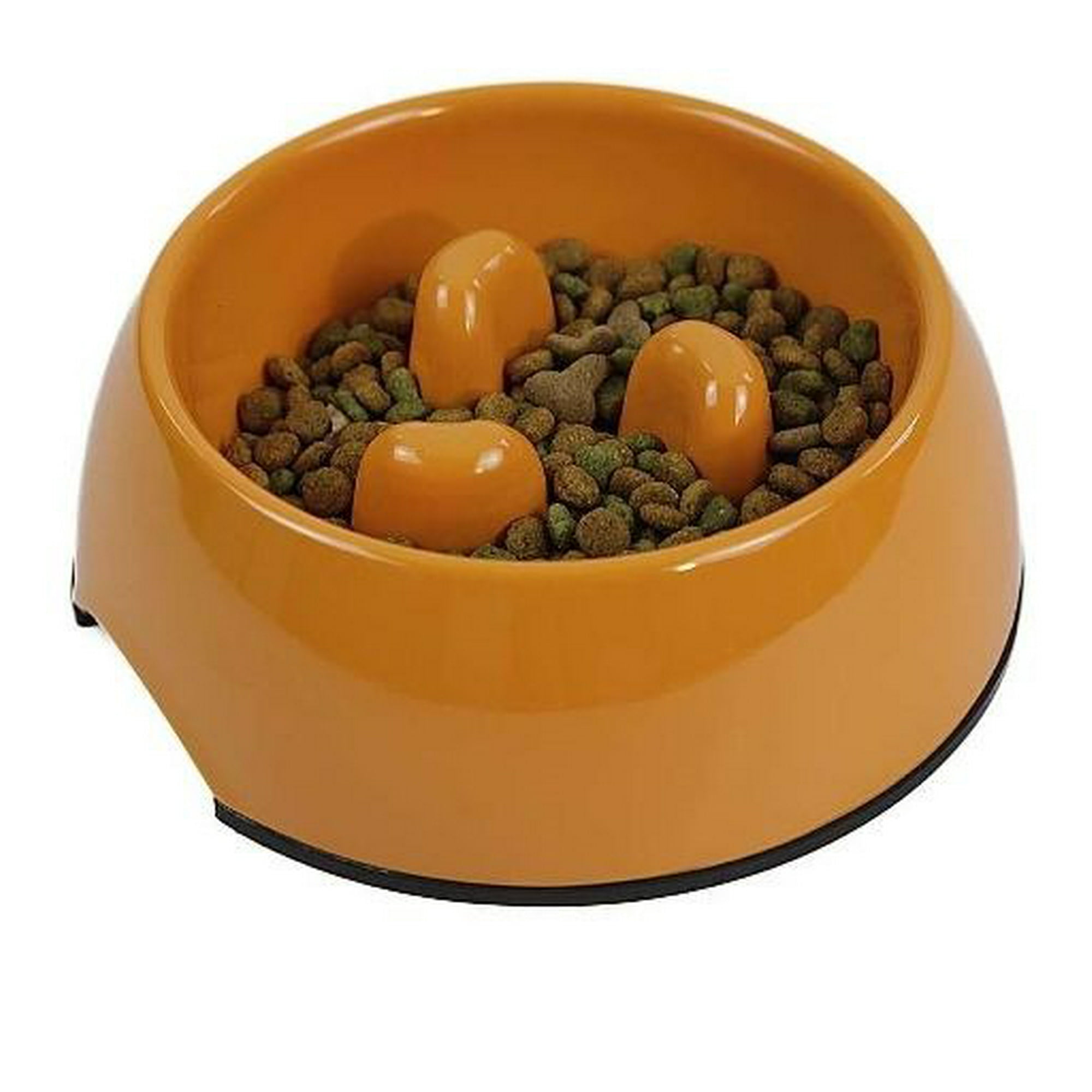 Mascan - Plato Melamina Anti-ahogo Talla M Naranjo Perro