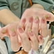 thumbnail image 2 of 24 Pcs Rose Gold Design False Nails Artificial Acrylic Nail Tips Press On Nails Medium Length Ballerina Full Cover Coffin Nails Nail Art Tools, 2 of 2