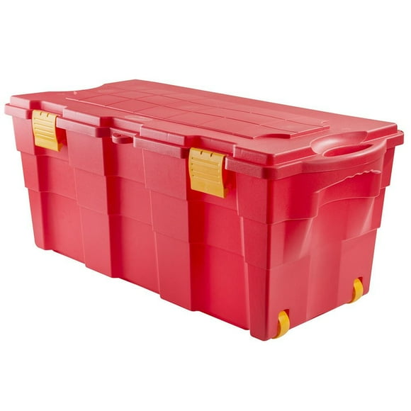 Caja Organizadora Baúl 100L Polipropileno Rojo
