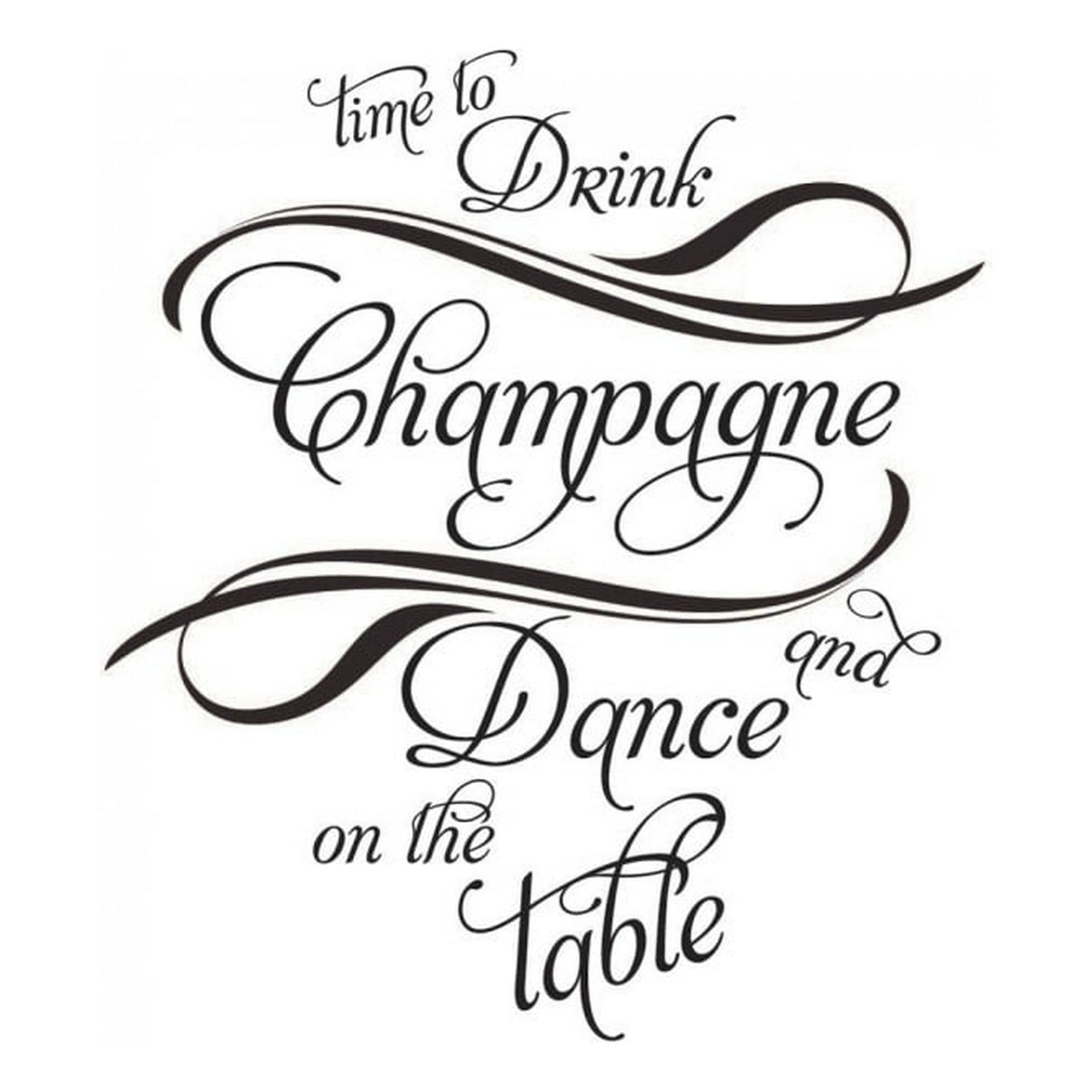 Rienda Libre Graphics - Decomural Drink Champagne Kitchen Ws-40847