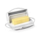 thumbnail image 2 of Mantequera con tapa abatible con tapa y cuchillo, 8 oz, color blanco, 2 of 4