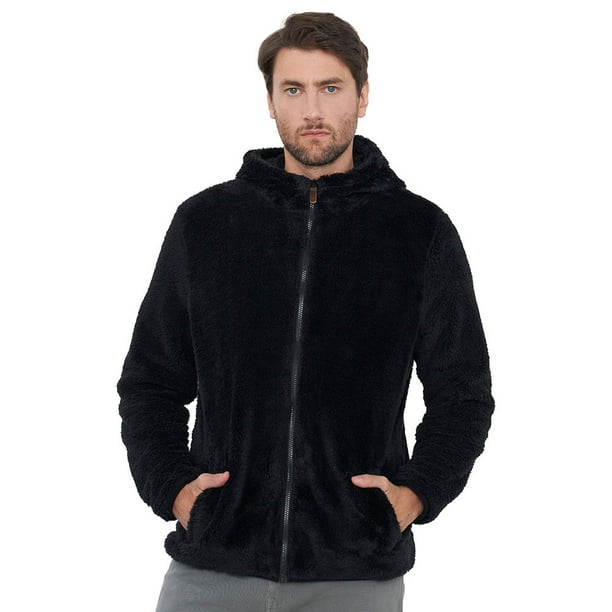 Polerón Hombre Coral Fleece Negro Corona
